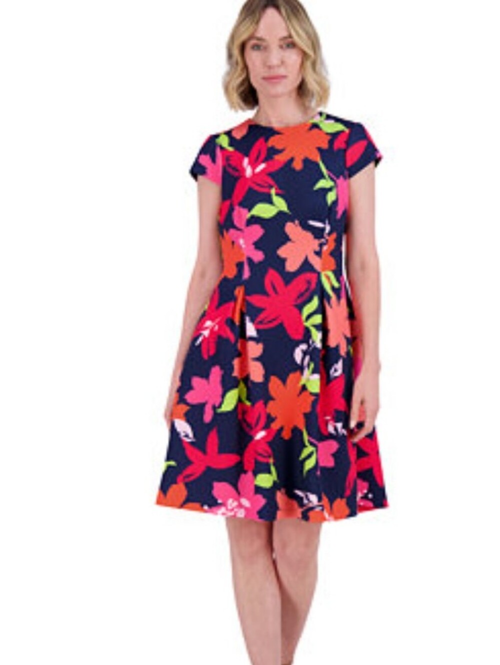 Jessica Howard NWT 8P Navy Floral Fit & Flare Dress $119 Feminine Garden Boho